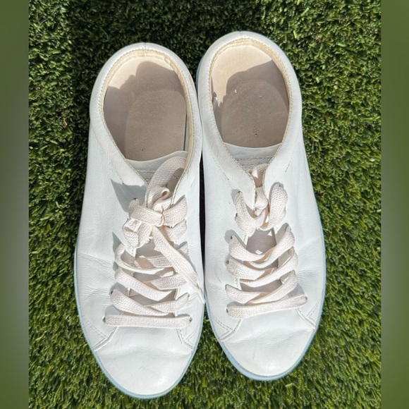 Rag & Bone RB1 Leather Slip On Mule Sneakers in Chambray and Light Blue - Picture 2 of 8